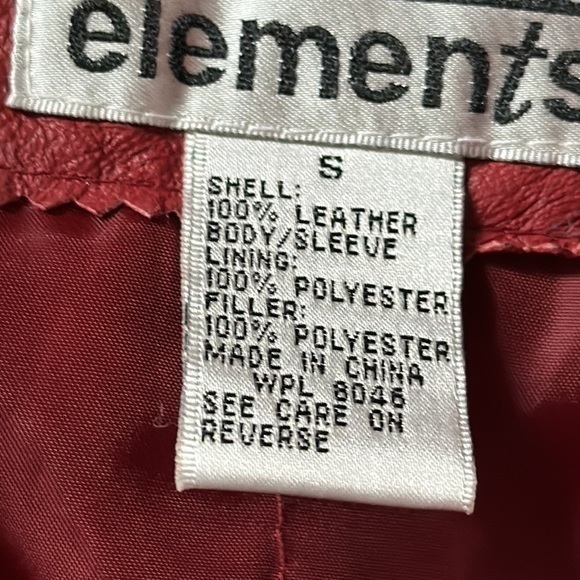 Women’s fashion elements red‎ leather hooded coat size small excellent condition - Picture 4 of 12